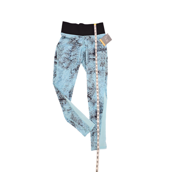 NUX Leggings Small Blue Black Snake Print - Picture 6 of 10